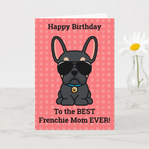 Happy Birthday von Hund Black Tan French Bulldog Karte