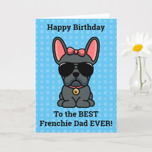 Happy Birthday von Hund Blue French Bulldog Karte