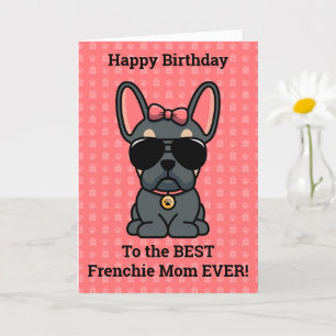 Happy Birthday von Hund Blue Tan French Bulldog Karte