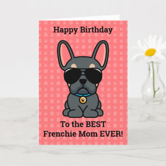 Happy Birthday von Hund Blue Tan French Bulldog Karte