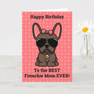 Happy Birthday von Hund Brown French Bulldog Karte