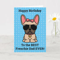 Happy Birthday von Hund Light Fawn Französischer B