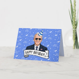 Happy Birthday von Joe Biden Dankeskarte