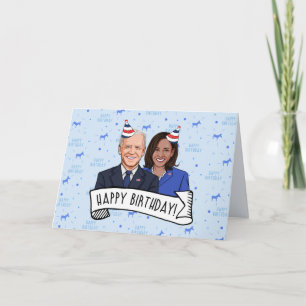 Happy Birthday von Joe und Kamala Dankeskarte
