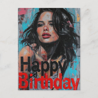 Happy Birthday Wandbild Postkarte