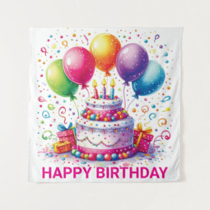 Happy Birthday Wandteppich
