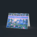 Happy Birthday, Water Lilies Template Karte<br><div class="desc">Alles Gute zum Geburtstag - Water Lilies, 1919, schönes Gemälde von Claude Monet. Dies ist eine Vorlage, die Sie nach Belieben personalisieren oder verlassen können.</div>