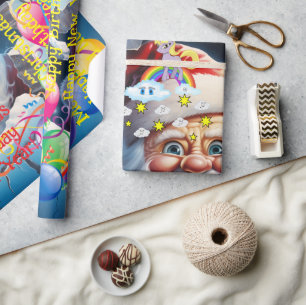 Happy Birthday Weihnachten Einhorn Geschenkpapier