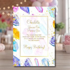 Happy Birthday wertvoll Gem Crystals Karte