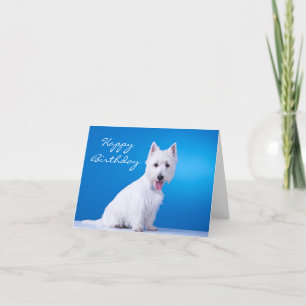 Happy Birthday West Highland Terrier Note Card Karte