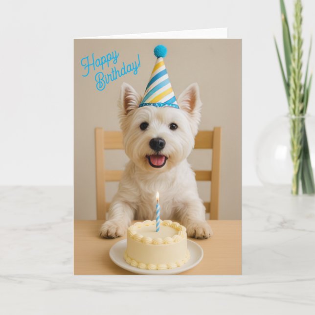 Happy Birthday Westie Birthday Card Karte (Vorderseite)