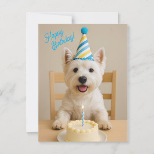 Happy Birthday Westie Birthday Card Postkarte