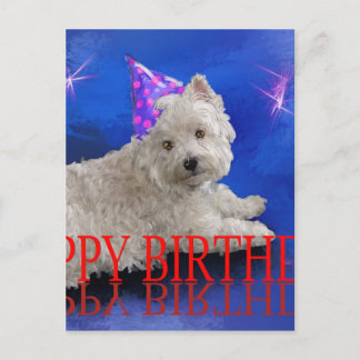 Happy Birthday Westie Postkarte