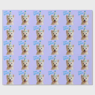 Happy Birthday Westie Wrapping Paper Geschenkpapier