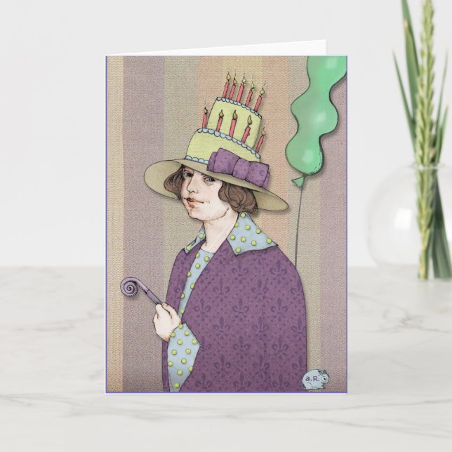 Happy Birthday Woman Karte (Vorderseite)
