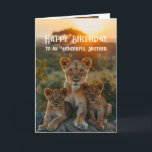 Happy Birthday Wonderful Brother Lion Animal Fun<br><div class="desc">Alles Gute zum Geburtstag Wunderschöner Bruder Glad Sie waren geboren,  Lion Animal Fun Animal Spaß</div>