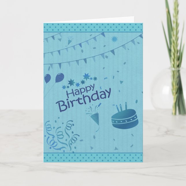 Happy Birthday Word Cloud Card Karte (Vorderseite)