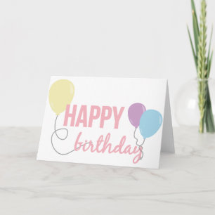 Happy Birthday Word Cloud Card Karte