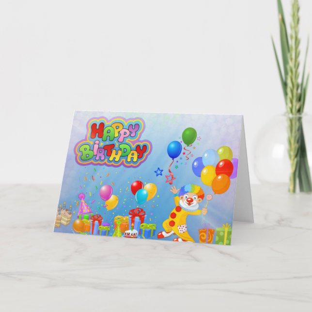 Happy Birthday Word Cloud Karte (Vorderseite)