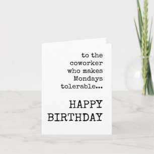 Happy Birthday, Work Bestie, Coworker Bday Card Karte