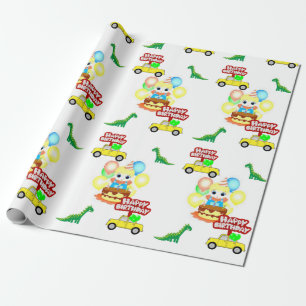 Happy Birthday Wrapping Paper Alligator Geschenkpapier