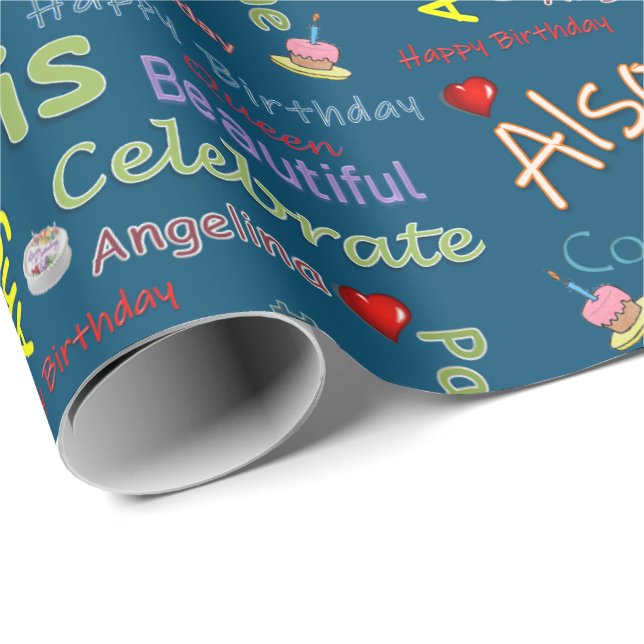 Happy Birthday Wrapping Paper Angelina Geschenkpapier (Rolleneckpunkt)
