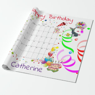 Happy Birthday Wrapping Paper April 2022 Geschenkpapier