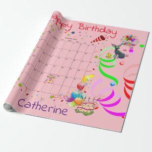 Happy Birthday Wrapping Paper Dezember 2022 Geschenkpapier