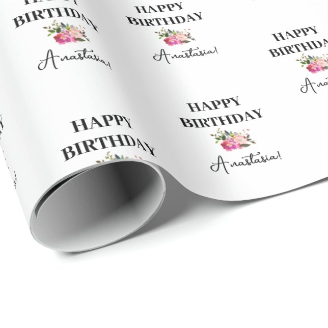 Happy Birthday Wrapping Paper Geschenkpapier (Rolleneckpunkt)