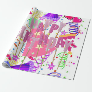 Happy Birthday Wrapping Paper Geschenkpapier
