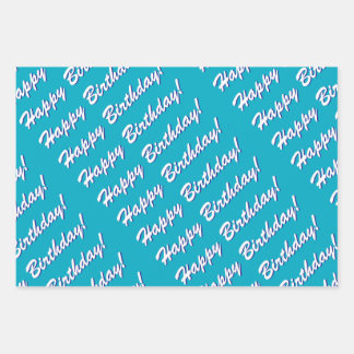 Happy Birthday Wrapping Paper Geschenkpapier Set