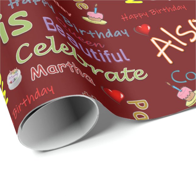 Happy Birthday Wrapping Paper Martha Geschenkpapier (Rolleneckpunkt)