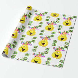 Happy Birthday Wrapping Paper Pear Geschenkpapier