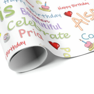 Happy Birthday Wrapping Paper Pria Geschenkpapier