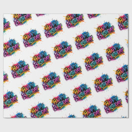 Happy Birthday Wrapping Paper printable Geschenkpapier