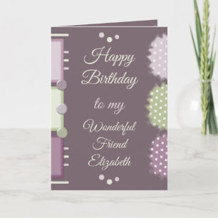 Happy Birthday wunderbare Freund plum Karte