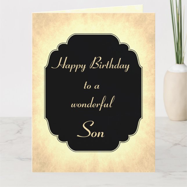 Happy Birthday wunderbare Son Gruß Karte (Vorderseite)
