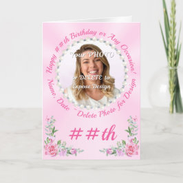 Happy Birthday Wünsche mit Foto Upload und Name, Karte