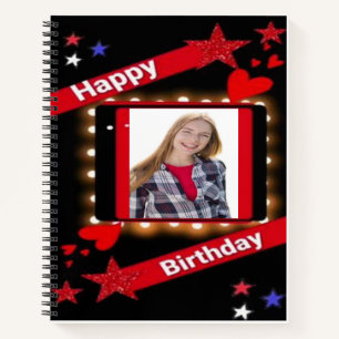 Happy Birthday Wünsche: PersonalizedSpiral Noteboo Notizbuch
