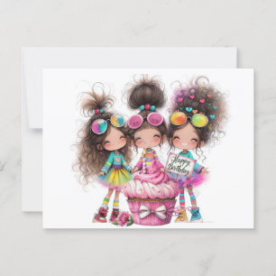 Happy Birthday wünscht Postkarte