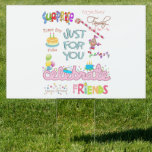 Happy Birthday Yard Sign Friends Family Gartenschild<br><div class="desc">Zuhause > Garten & Freizeit > Garten & Außendekoration > Außenwerbung und Schule > Werbeprodukte & Kleinunternehmen > Schilder & Plakate > Außenschilder & -flaggen</div>