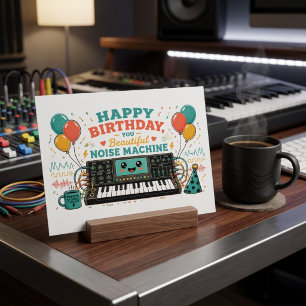 Happy Birthday, You Beautiful Noise Machine! 🎉🎛️ Postkarte