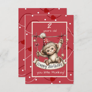 Happy Birthday You Little Monkey Einladung