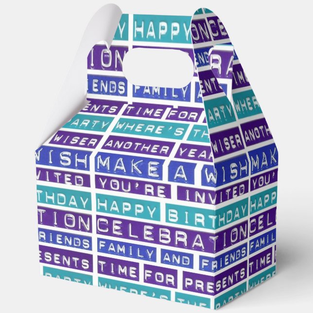 Happy Birthday Zitat Gefallen Geschenkboxen Geschenkschachtel (Vorderseite)