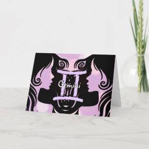 Happy Birthday Zodiac Sign Gemini Karte