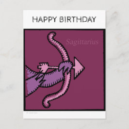 Happy Birthday Zodiac Sign Sagittarius Postcard Postkarte
