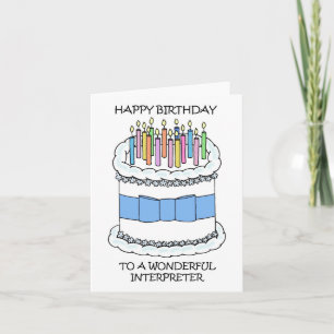 Happy Birthday zum Dolmetscher Karte
