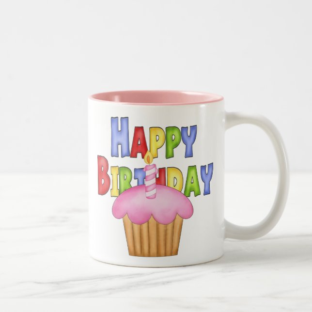 Happy Birthday Zweifarbige Tasse (Rechts)