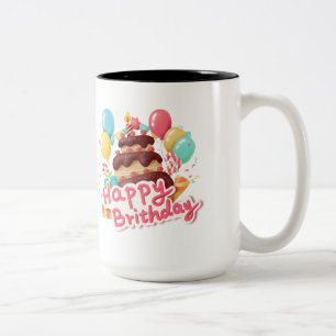 Happy Birthday Zweifarbige Tasse