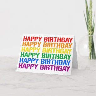 Happy Birthgay Card Karte